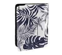 Wykjtwo Palmeras Tropicales Hojas Silueta Hawaiana, Funda para Pasaporte Cartera de Viaje de Cuero PU Funda para Pasaporte Fundas para Pasaporte 6,5 Pulgadas