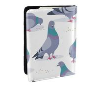 Wykjtwo Palomas Azuladas, Funda para Pasaporte Cartera de Viaje de Cuero PU Funda para Pasaporte Fundas para Pasaporte 6,5 Pulgadas