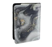 Wykjtwo Pastel De Salpicaduras Abstractas De Mármol Gris, Funda para Pasaporte Cartera de Viaje de Cuero PU Funda para Pasaporte Fundas para Pasaporte 6,5 Pulgadas
