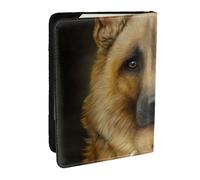 Wykjtwo Pastor Alemán con Lindo Juguete, Funda para Pasaporte Cartera de Viaje de Cuero PU Funda para Pasaporte Fundas para Pasaporte 6,5 Pulgadas