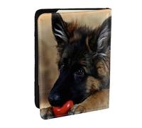 Wykjtwo Pastor alemán, Funda para Pasaporte Cartera de Viaje de Cuero PU Funda para Pasaporte Fundas para Pasaporte 6,5 Pulgadas
