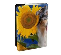 Wykjtwo Pastor Australiano, Funda para Pasaporte Cartera de Viaje de Cuero PU Funda para Pasaporte Fundas para Pasaporte 6,5 Pulgadas