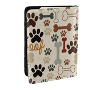 Wykjtwo Patas y Huesos de Perro, Funda para Pasaporte Cartera de Viaje de Cuero PU Funda para Pasaporte Fundas para Pasaporte 6,5 Pulgadas