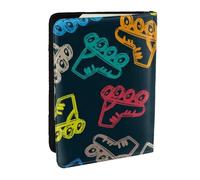 Wykjtwo Patines de Colores Brillantes, Funda para Pasaporte Cartera de Viaje de Cuero PU Funda para Pasaporte Fundas para Pasaporte 6,5 Pulgadas