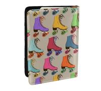 Wykjtwo Patines de Ruedas Coloridos, Funda para Pasaporte Cartera de Viaje de Cuero PU Funda para Pasaporte Fundas para Pasaporte 6,5 Pulgadas