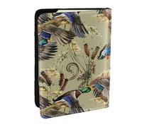 Wykjtwo Pato Acuarela, Funda para Pasaporte Cartera de Viaje de Cuero PU Funda para Pasaporte Fundas para Pasaporte 6,5 Pulgadas