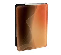 Wykjtwo Patrón Abstracto Naranja y marrón, Funda para Pasaporte Cartera de Viaje de Cuero PU Funda para Pasaporte Fundas para Pasaporte 6,5 Pulgadas