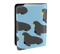 Wykjtwo Patrón Animal morsa, Funda para Pasaporte Cartera de Viaje de Cuero PU Funda para Pasaporte Fundas para Pasaporte 6,5 Pulgadas