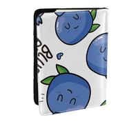 Wykjtwo Patrón de arándanos, Funda para Pasaporte Cartera de Viaje de Cuero PU Funda para Pasaporte Fundas para Pasaporte 6,5 Pulgadas