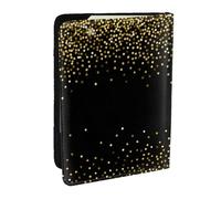 Wykjtwo Patrón de Brillo Dorado, Funda para Pasaporte Cartera de Viaje de Cuero PU Funda para Pasaporte Fundas para Pasaporte 6,5 Pulgadas