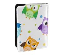 Wykjtwo Patrón de Estampado de búho Animal Lindo, Funda para Pasaporte Cartera de Viaje de Cuero PU Funda para Pasaporte Fundas para Pasaporte 6,5 Pulgadas