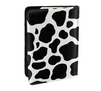 Wykjtwo Patrón de Estampado de Vaca, Funda para Pasaporte Cartera de Viaje de Cuero PU Funda para Pasaporte Fundas para Pasaporte 6,5 Pulgadas