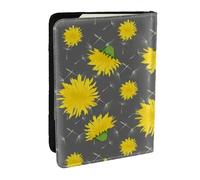 Wykjtwo Patrón De Flor De Diente De León De Dibujos Animados, Funda para Pasaporte Cartera de Viaje de Cuero PU Funda para Pasaporte Fundas para Pasaporte 6,5 Pulgadas