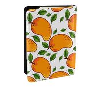 Wykjtwo Patrón De Frutas De Mango Y Hojas, Funda para Pasaporte Cartera de Viaje de Cuero PU Funda para Pasaporte Fundas para Pasaporte 6,5 Pulgadas