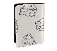 Wykjtwo Patrón de Garabato de Queso, Funda para Pasaporte Cartera de Viaje de Cuero PU Funda para Pasaporte Fundas para Pasaporte 6,5 Pulgadas
