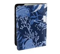 Wykjtwo Patrón de mar Submarino Impreso., Funda para Pasaporte Cartera de Viaje de Cuero PU Funda para Pasaporte Fundas para Pasaporte 6,5 Pulgadas