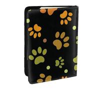 Wykjtwo Patrón de Pata de Perro, Funda para Pasaporte Cartera de Viaje de Cuero PU Funda para Pasaporte Fundas para Pasaporte 6,5 Pulgadas