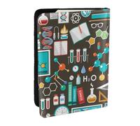 Wykjtwo Patrón de química científica, Funda para Pasaporte Cartera de Viaje de Cuero PU Funda para Pasaporte Fundas para Pasaporte 6,5 Pulgadas