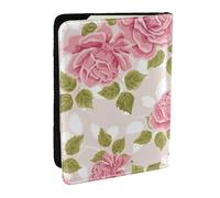 Wykjtwo Patrón de Rosa Rosa Vintage, Funda para Pasaporte Cartera de Viaje de Cuero PU Funda para Pasaporte Fundas para Pasaporte 6,5 Pulgadas