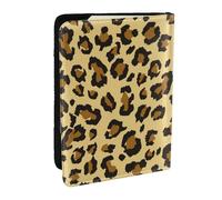 Wykjtwo Patrón de Textura de Leopardo, Funda para Pasaporte Cartera de Viaje de Cuero PU Funda para Pasaporte Fundas para Pasaporte 6,5 Pulgadas