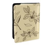 Wykjtwo Patrón Floral de Flores Retro Vintage, Funda para Pasaporte Cartera de Viaje de Cuero PU Funda para Pasaporte Fundas para Pasaporte 6,5 Pulgadas