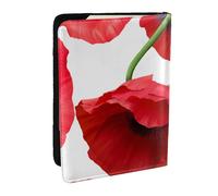 Wykjtwo Patrón sin Costuras de Amapola, Funda para Pasaporte Cartera de Viaje de Cuero PU Funda para Pasaporte Fundas para Pasaporte 6,5 Pulgadas