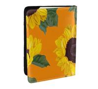 Wykjtwo Patrón sin Costuras de Girasol, Funda para Pasaporte Cartera de Viaje de Cuero PU Funda para Pasaporte Fundas para Pasaporte 6,5 Pulgadas