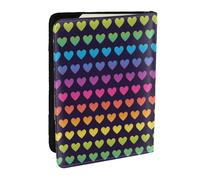 Wykjtwo Patrón sin Costuras Degradado Arco Iris, Funda para Pasaporte Cartera de Viaje de Cuero PU Funda para Pasaporte Fundas para Pasaporte 6,5 Pulgadas