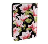 Wykjtwo Patrón Sin Fisuras con Flor De Magnolia, Funda para Pasaporte Cartera de Viaje de Cuero PU Funda para Pasaporte Fundas para Pasaporte 6,5 Pulgadas