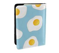 Wykjtwo Patrones sin Fisuras de Huevos fritos, Funda para Pasaporte Cartera de Viaje de Cuero PU Funda para Pasaporte Fundas para Pasaporte 6,5 Pulgadas