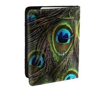 Wykjtwo Pavo Real Fresco, Funda para Pasaporte Cartera de Viaje de Cuero PU Funda para Pasaporte Fundas para Pasaporte 6,5 Pulgadas