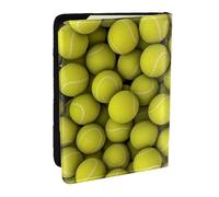 Wykjtwo Pelotas de Tenis, Funda para Pasaporte Cartera de Viaje de Cuero PU Funda para Pasaporte Fundas para Pasaporte 6,5 Pulgadas