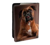 Wykjtwo Perro Boxer Acostado Genial, Funda para Pasaporte Cartera de Viaje de Cuero PU Funda para Pasaporte Fundas para Pasaporte 6,5 Pulgadas
