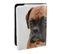 Wykjtwo Perro Boxer con Cara Triste, Funda para Pasaporte Cartera de Viaje de Cuero PU Funda para Pasaporte Fundas para Pasaporte 6,5 Pulgadas