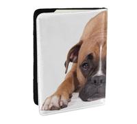 Wykjtwo Perro Bóxer, Funda para Pasaporte Cartera de Viaje de Cuero PU Funda para Pasaporte Fundas para Pasaporte 6,5 Pulgadas