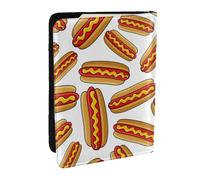 Wykjtwo Perro Caliente de Comida rápida, Funda para Pasaporte Cartera de Viaje de Cuero PU Funda para Pasaporte Fundas para Pasaporte 6,5 Pulgadas