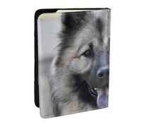 Wykjtwo Perro Chien Eurasier, Funda para Pasaporte Cartera de Viaje de Cuero PU Funda para Pasaporte Fundas para Pasaporte 6,5 Pulgadas