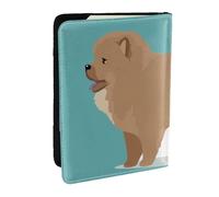 Wykjtwo Perro Chow Chow, Funda para Pasaporte Cartera de Viaje de Cuero PU Funda para Pasaporte Fundas para Pasaporte 6,5 Pulgadas