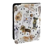 Wykjtwo Perro Lindo Cachorro, Funda para Pasaporte Cartera de Viaje de Cuero PU Funda para Pasaporte Fundas para Pasaporte 6,5 Pulgadas