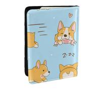 Wykjtwo Perro Lindo Corgi Kawaii, Funda para Pasaporte Cartera de Viaje de Cuero PU Funda para Pasaporte Fundas para Pasaporte 6,5 Pulgadas