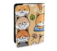 Wykjtwo Perro Lindo de Dibujos Animados, Funda para Pasaporte Cartera de Viaje de Cuero PU Funda para Pasaporte Fundas para Pasaporte 6,5 Pulgadas
