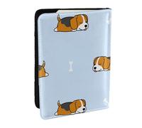 Wykjtwo Perro Mascota de Dibujos Animados, Funda para Pasaporte Cartera de Viaje de Cuero PU Funda para Pasaporte Fundas para Pasaporte 6,5 Pulgadas