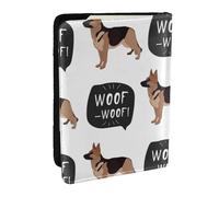 Wykjtwo Perro Pastor alemán, Funda para Pasaporte Cartera de Viaje de Cuero PU Funda para Pasaporte Fundas para Pasaporte 6,5 Pulgadas