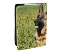 Wykjtwo Perro Pastor alemán, Funda para Pasaporte Cartera de Viaje de Cuero PU Funda para Pasaporte Fundas para Pasaporte 6,5 Pulgadas