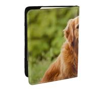 Wykjtwo Perro Perdiguero de Oro, Funda para Pasaporte Cartera de Viaje de Cuero PU Funda para Pasaporte Fundas para Pasaporte 6,5 Pulgadas