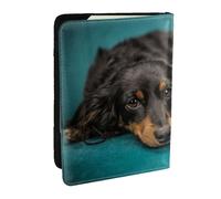Wykjtwo Perro Salchicha, Funda para Pasaporte Cartera de Viaje de Cuero PU Funda para Pasaporte Fundas para Pasaporte 6,5 Pulgadas