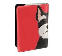 Wykjtwo Perro Schnauzer Amigo, Funda para Pasaporte Cartera de Viaje de Cuero PU Funda para Pasaporte Fundas para Pasaporte 6,5 Pulgadas