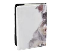 Wykjtwo Perro Schnauzer Lindo, Funda para Pasaporte Cartera de Viaje de Cuero PU Funda para Pasaporte Fundas para Pasaporte 6,5 Pulgadas