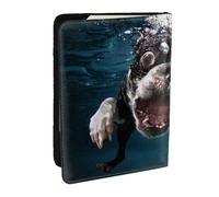 Wykjtwo Perro Submarino Boston Terrier, Funda para Pasaporte Cartera de Viaje de Cuero PU Funda para Pasaporte Fundas para Pasaporte 6,5 Pulgadas