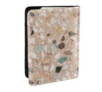 Wykjtwo Piedra Natural Terrazo, Funda para Pasaporte Cartera de Viaje de Cuero PU Funda para Pasaporte Fundas para Pasaporte 6,5 Pulgadas